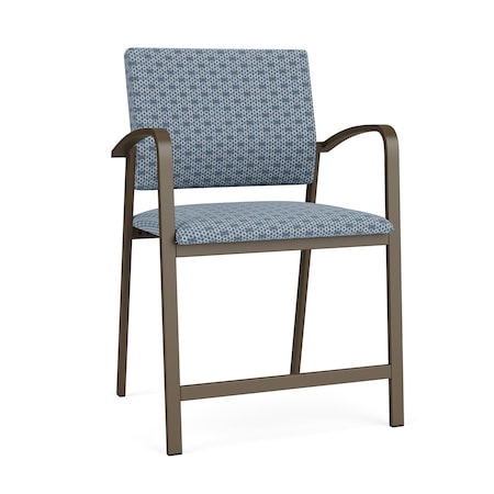 Newport Wide Hip Chair Metal Frame, Bronze, RS Rain Song Upholstery